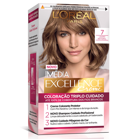 Tintura L\'Oréal Paris Imédia Excellence Creme 7 Louro Natural