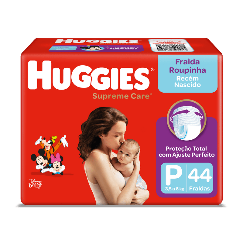 Fralda Huggies Roupinha Supreme Care P 44 Unidades