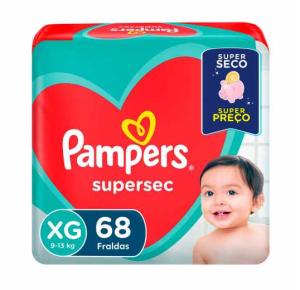 Fralda Pampers Super Sec Giga Xg Com/68 Unidades