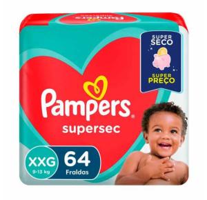 Fralda Pampers Super Sec Giga Xxg Com/64 Unidades