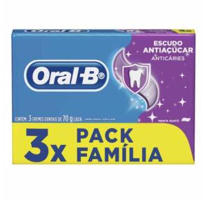 Creme Dental Oral B Esc Antiacucar 3 X 70G