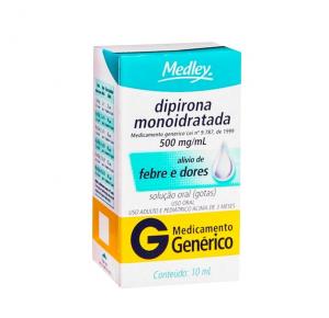 dipirona monoidratada Gotas  500mg/ml Com 10ml Genérico Medley