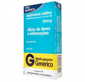 naproxeno sódico 550mg Com 10 Comprimidos Genérico Neoquímica