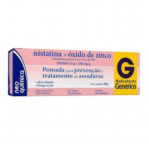 nistatina + óxido de zinco 100.000UI/g + 200mg/g Pomada Com 60g Genérico Neoquímica