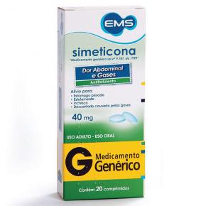 simeticona 40mg Com 20 Comprimidos Genérico EMS